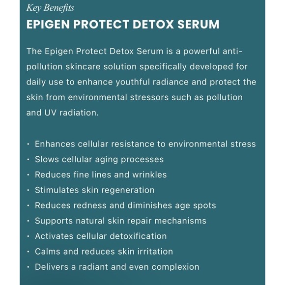 QMS MEDICOSMETICS Epigen Pollution Detox Day Serum (1.01 fl oz /30ML) New Sealed - Picture 5 of 5